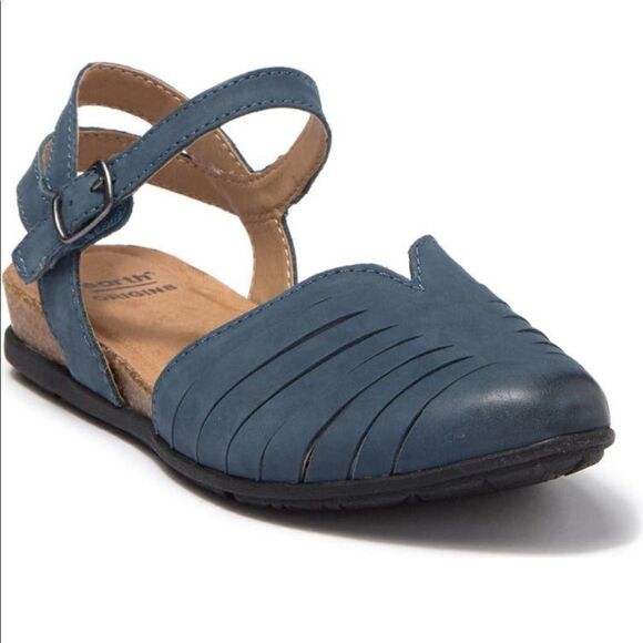 NIB Earth Origins Palomos Peyton Closed Toe Mary Jane Sandal Sz 6 Moroccan Blue - Picture 2 of 14